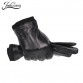 Men's genuine leather Italian gloves for winter and touchscreens